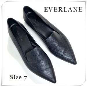 Everlane The Boss Pointed Toe Flat Loafers in Black Size 9